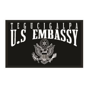 PAT / TEGUCIGALPA U.S EMBASSY W / LOGO (BLK / WHT)