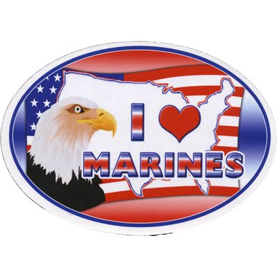 MAGNET-I LOVE MARINES (DX18)