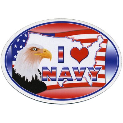 MAGNET-I LOVE NAVY(DX18)@