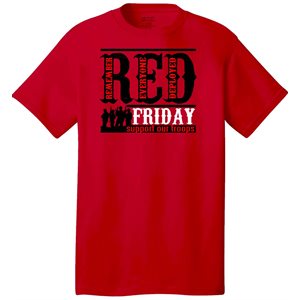TEE-4275 RED FRIDAY SOT / SOLDIER (BLACK PRINT) RED-SM