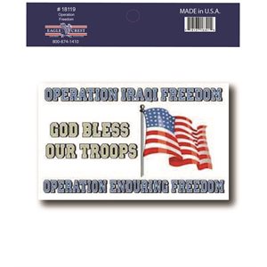 DEC-OPERATION FREEDOM GOD BLESS (3.75X7.5)(DX18)