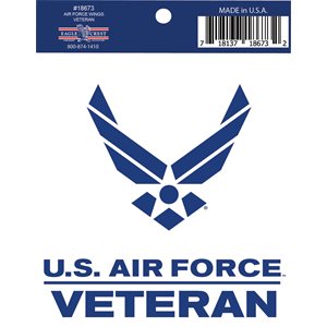 DEC- AIR FORCE WINGS / VETERAN (USA MADE)[DX19]