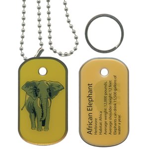 DOG TAG- ELEPHANT (SMITHSONIAN)[DXX14]