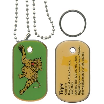 DOG TAG-TIGER (SMITHSONIAN)[DXX14]