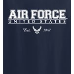 T / US AIR FORCE W / LOGO & DATE (WHT) 