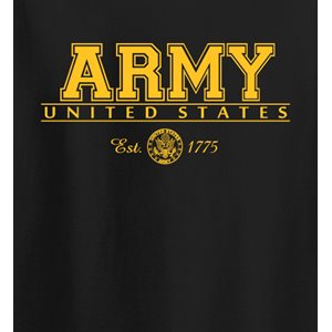 T / U.S. ARMY W / LOGO & DATE (GLD) 
