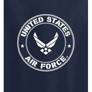 T / AIR FORCE (FULL FRONT CIRCLE) (WHT)