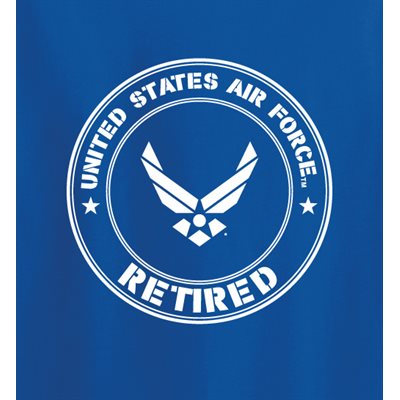 T / AIR FORCE RETIRED (FULL FRONT CIRCLE)