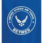 T / AIR FORCE RETIRED (FULL FRONT CIRCLE)