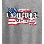 T / US AIR FORCE W / DISTRESSED FLAG 