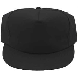 CAP-BLACK, TWILL, 5-PANEL