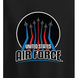 TRANS- AIR FORCE RED AND BLUE FIGHTER JETS