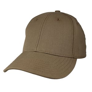 CAP-COYOTE BRN, TWILL, 6-PANEL-(H&L)USA MADE
