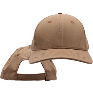 CAP-COYOTE BRN, TWILL, 6-PANEL-(H&L)USA MADE