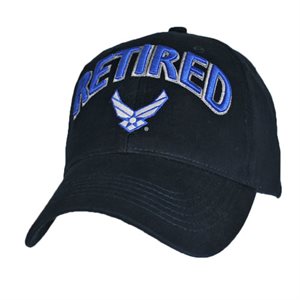 CAP-AIR FORCE LOGO RETIRED DKN- 3D TEXT ! USE UNTIL 6 / 21 / 23