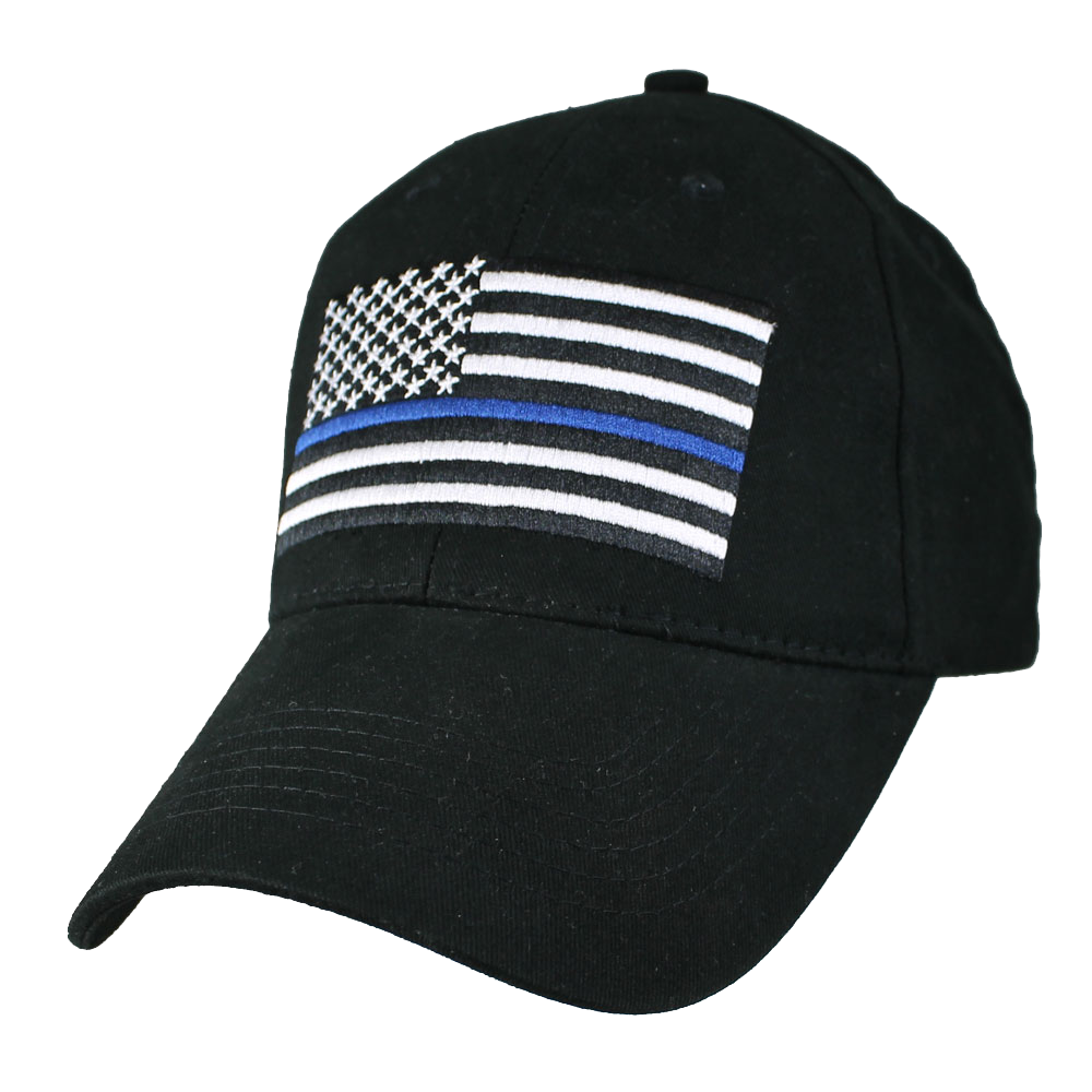 CAP-THIN BLUE LINE (BLK) NOT FOR AAFES