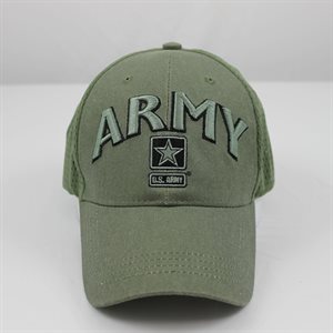 CAP-ARMY W / STAR (ODGRN MESH)@ !