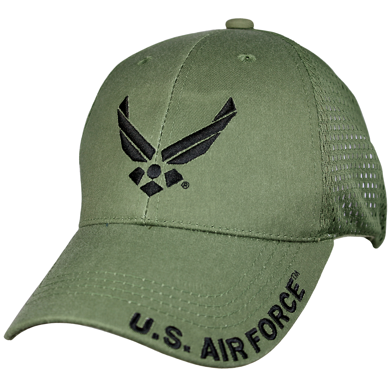 CAP-USAF W / WINGS (ODGRN MESH)