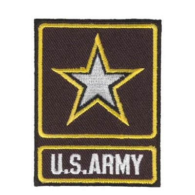 PAT-U.S. ARMY W / STAR & OUTLINE (2.75") (LX) @