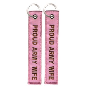 KEYCHAIN-PROUD ARMY WIFE (PINK)@