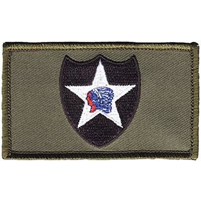 2ND INFANTRY ODGRN / 2PIECE (H&L) ATTCH2X3"[DX18]