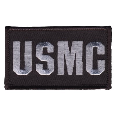 USMC BLK / 2PIECE (H&L) ATTCH2X3"-USA (LX)@
