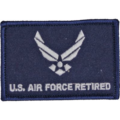 PAT- U.S. AIR FORCE RET / 2PIECE (H&L) (NVY TWILL)2X3"DX23)]