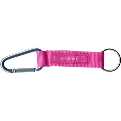 KEYCHAIN-US ARMY W / CARABINER (PNK)[DX19]