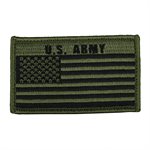 PAT-US ARMY W / FLAG (ODGRN H&L)[LX18] @