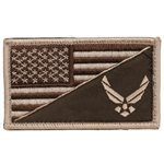 PAT-USAF WINGS W / FLAG (TAN H&L)[LX18]