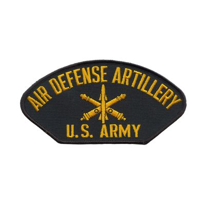 W / AIR DEFENSE ARTILLERY U.S. ARMY (BLK) @