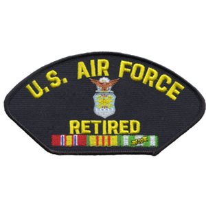 W / US AIR FORCE RETIRED(RIBBON)@